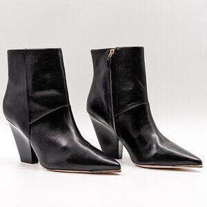 Tory Burch Women Lila 90mm Black Leather Western Cowboy Boots Size 11